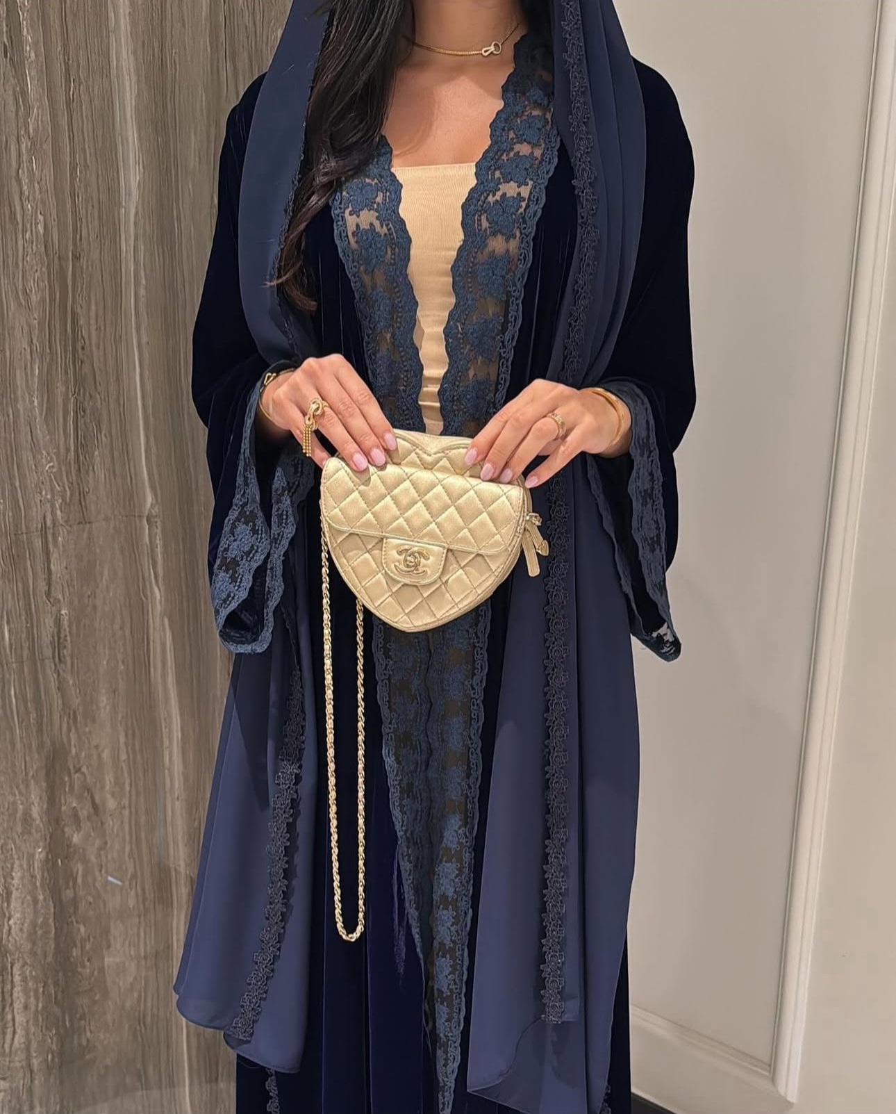 A049-Velvet abaya - Image 2